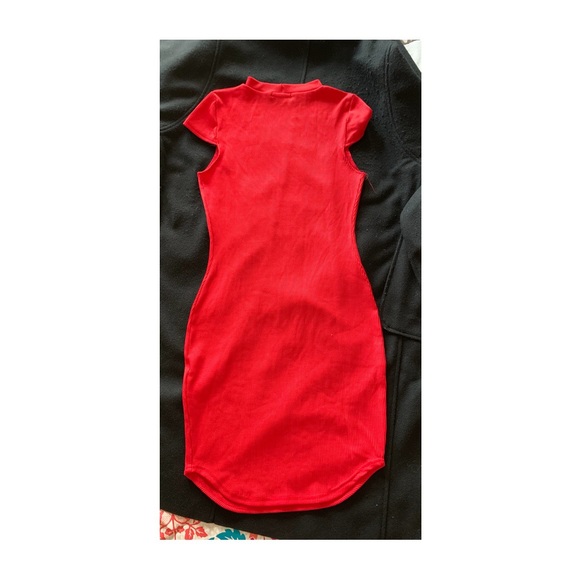 PrettyLittleThing Dresses & Skirts - Red ribbed bodycon dress